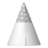 Feestelijke Chic gestippeld lichtgrijs wit kleuren Feesthoedjes (Achterkant)