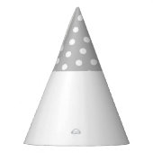 Feestelijke Chic gestippeld lichtgrijs wit kleuren Feesthoedjes (Links)
