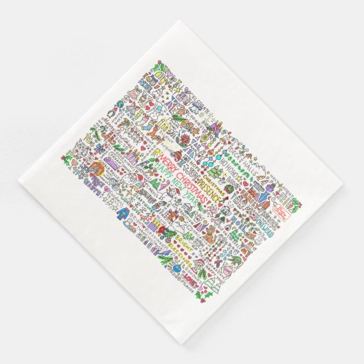 Feestelijke Christmas Spirit servetten (Hoek)