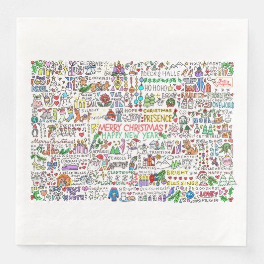 Feestelijke Christmas Spirit servetten (Voorkant)