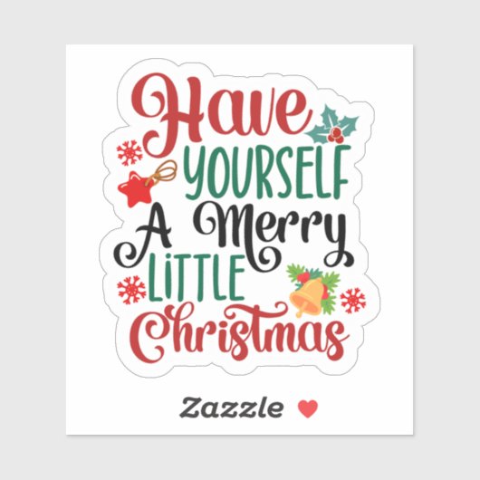 Feestelijke Christmas Spirit Sticker Design (Vel)