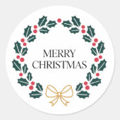 Feestelijke Christmas Wreath Design Stickers (Voorkant)