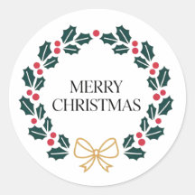Feestelijke Christmas Wreath Design Stickers