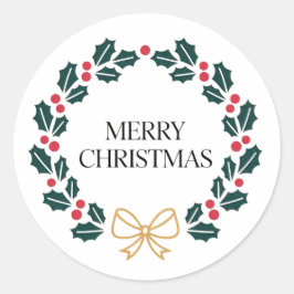 Feestelijke Christmas Wreath Design Stickers