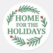 Feestelijke Christmas Wreath Design Stickers (Voorkant)