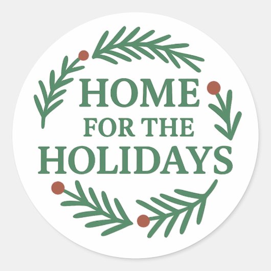 Feestelijke Christmas Wreath Design Stickers (Voorkant)