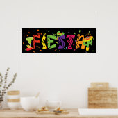 Feestelijke Cinco De Mayo Kleurrijke Feest Banner Poster (Keuken)