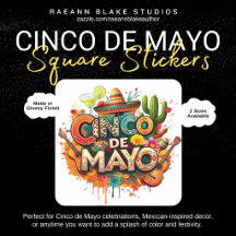 Feestelijke Cinco de Mayo Vierkante Sticker