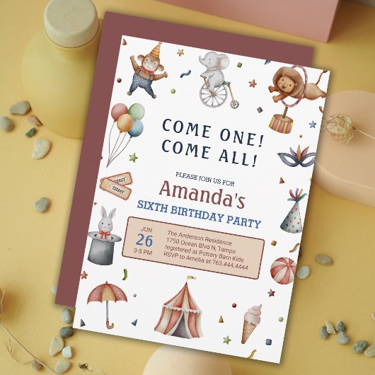 Feestelijke Circusparade Verjaardagsfeest met Spee Kaart