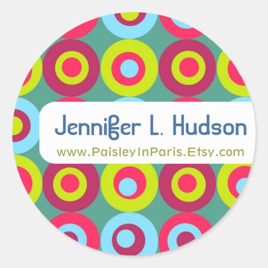 Feestelijke Cirkels Marketing Labels (Voorkant)