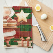 Feestelijke Classic Rood Groen Goud Tartan Mrs Cla Theedoek (Quarter Fold)