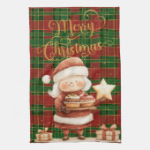 Feestelijke Classic Rood Groen Goud Tartan Mrs Cla Theedoek (Verticaal)