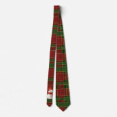 Feestelijke Classic Rood Groen Goud Tartan Snowman Stropdas (Achterkant)
