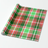 Feestelijke Classic Rood Groen Wit Kerstspel Cadeaupapier (Uitgerold)