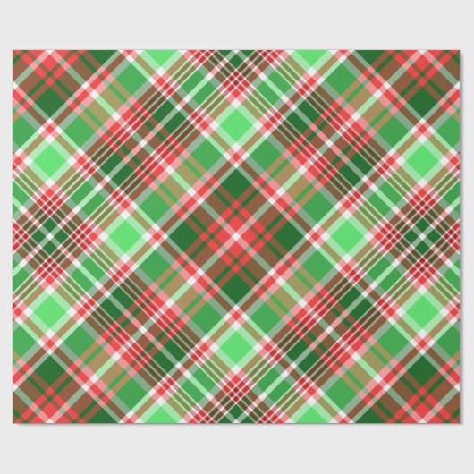 Feestelijke Classic Rood Groen Wit Kerstspel Cadeaupapier (Vlak)
