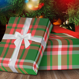 Feestelijke Classic Rood Groen Wit Kerstspel Cadeaupapier