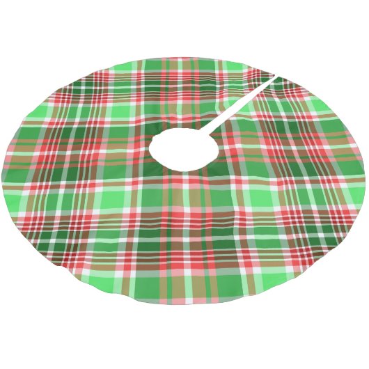 Feestelijke Classic Rood Groen Wit Kerstspel Kerstboom Rok (Gekanteld)