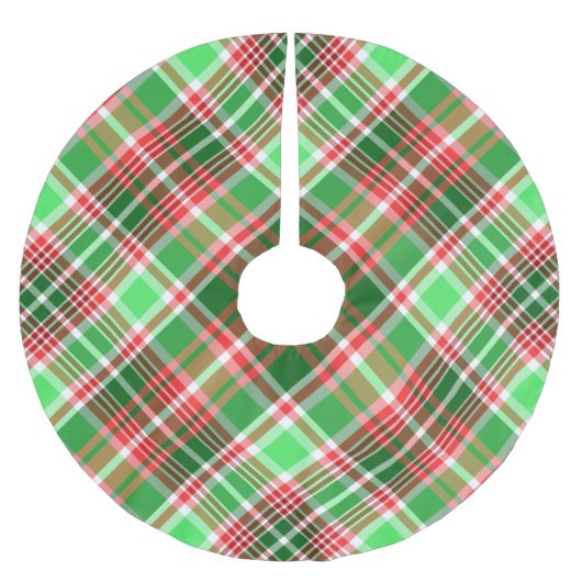 Feestelijke Classic Rood Groen Wit Kerstspel Kerstboom Rok (Voorkant)