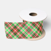 Feestelijke Classic Rood Groen Wit Kerstspel Satijnen Lint (Spoel)