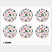 Feestelijke Classic Round Sticker (Vel)
