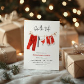 Feestelijke Clothesline Christmas Party Save the D Feestdagenkaart