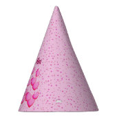 Feestelijke Cluster van Hot Pink Hearts op Polka D Feesthoedjes (Rechts)