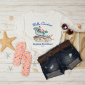 Feestelijke Coastal Santa's Sleigh T-shirt