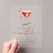 Feestelijke Cocktail Snoep Kandelaar Kerstfeest Bo Acryl Uitnodigingen (Insitu (Draagbaar))