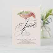 Feestelijke Cocktailparty 'Making Spirits Bright'  Kaart (Staand voorkant)