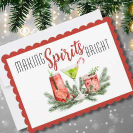 Feestelijke cocktails maken geesten helder geschul feestdagenkaart