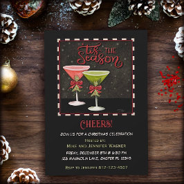 Feestelijke cocktails Modern Rood Groen Kerstmis Kaart