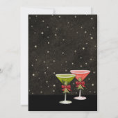 Feestelijke cocktails Modern Rood Groen Kerstmis Kaart (Achterkant)