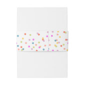 Feestelijke Confetti bruiloft uitnodigingsbuikband Uitnodigingen Wikkel (Achterkant Voorbeeld)