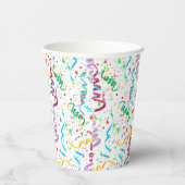 Feestelijke Confetti- en Sliertenfeest Event Papieren Bekers (Rechts)