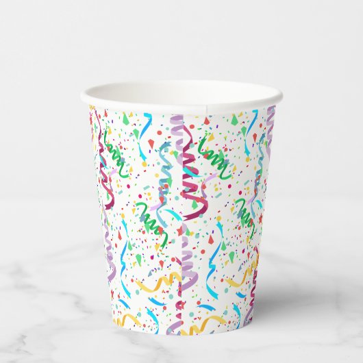 Feestelijke Confetti- en Sliertenfeest Partij Even Papieren Bekers (Rechts)