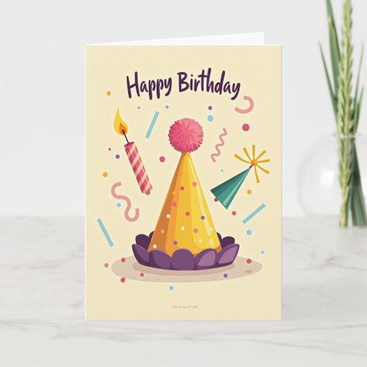 Feestelijke Confetti Kaart (Voorkant)