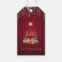 Feestelijke confetti, kerstbellen, ster, rood