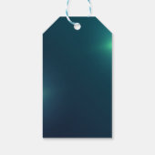 Feestelijke confetti, kerstboom, groen cadeaulabel (Achterkant)