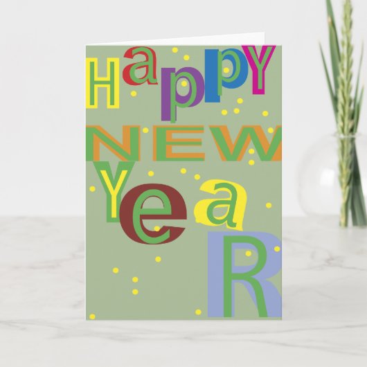 Feestelijke Confetti Splash Nieuwjaar Feestdagen Kaart (Voorkant)