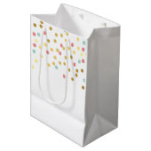 FEESTELIJKE CONFETTI SPOT schattig patroon gouden  Medium Cadeauzakje (Voorkant Gekanteld)