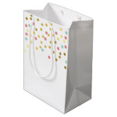 FEESTELIJKE CONFETTI SPOT schattig patroon gouden  Medium Cadeauzakje (Achterkant Gekanteld)