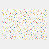 Feestelijke Confetti Viering Inpakpapier Vel (Voorkant 3)