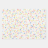 Feestelijke Confetti Viering Inpakpapier Vel (Voorkant 2)