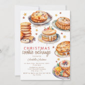 Feestelijke Cookie Exchange Kerstfeest Kaart (Voorkant)
