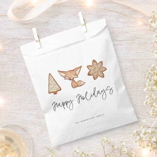 Feestelijke Cookie Trio Kerstmis Bedankzakje (Geknipt)