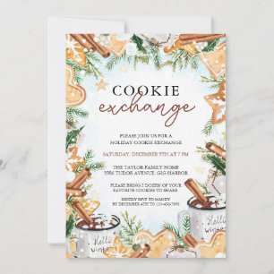 Feestelijke Cookie Uitwisselingsfeest Uitnodiging