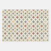 Feestelijke coördinerende kleuren set van 3 inpakpapier vel (Voorkant 2)