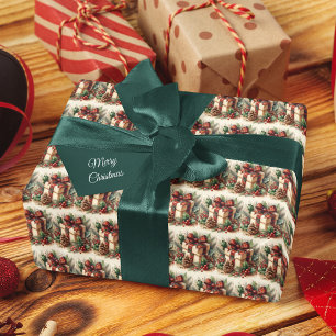 Feestelijke Coquette Plaid Bow Elegance Kerstmis Cadeaupapier