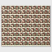 Feestelijke Coquette Plaid Bow Elegance Kerstmis Cadeaupapier (Vlak)