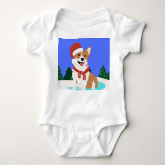 Feestelijke Corgi Baby Bodysuit